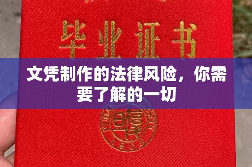 驿城文凭制作的法律风险，你需要了解的一切