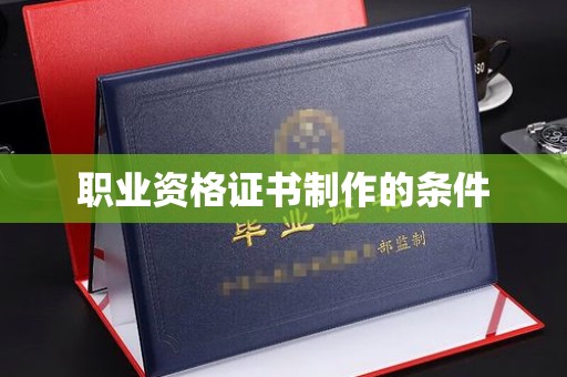 驿城职业资格证书制作的条件