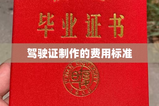 驿城驾驶证制作的费用标准