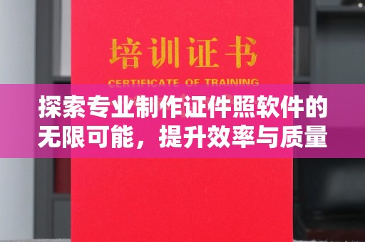 驿城探索专业制作证件照软件的无限可能，提升效率与质量
