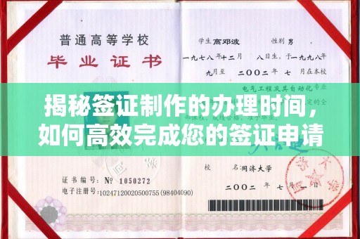 驿城揭秘签证制作的办理时间，如何高效完成您的签证申请