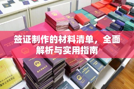 驿城签证制作的材料清单，全面解析与实用指南