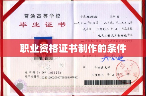 驿城职业资格证书制作的条件