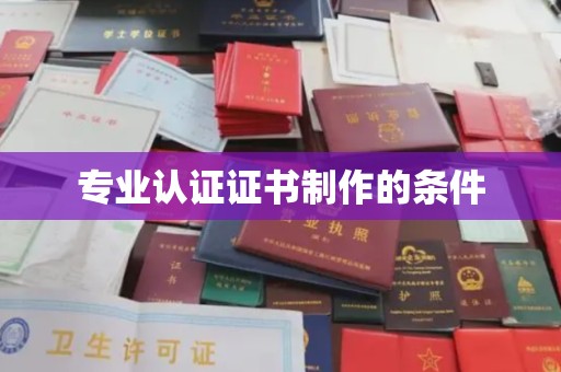 驿城专业认证证书制作的条件