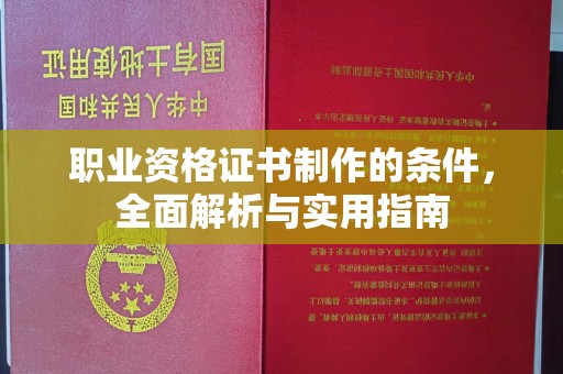 驿城职业资格证书制作的条件，全面解析与实用指南